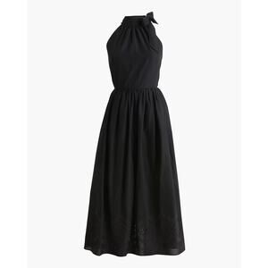 J.Crew Factory Halter Midi Dress – Black – Size 6P